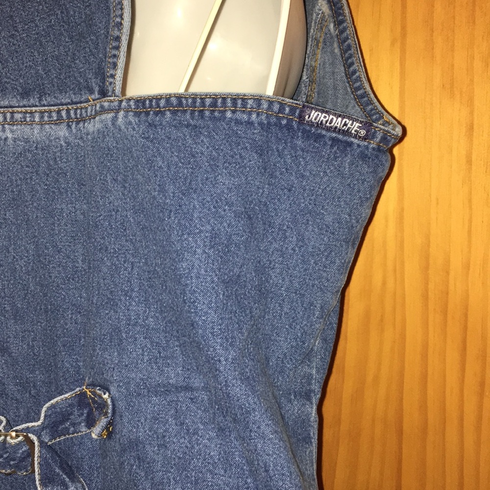 NWOT Vintage Jean Mini Skirt Romper - Picture 4 of 5